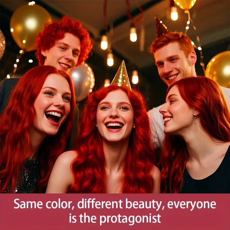 ROZINO Red Hair Dye Styling Wax - Temporary Color & Hold