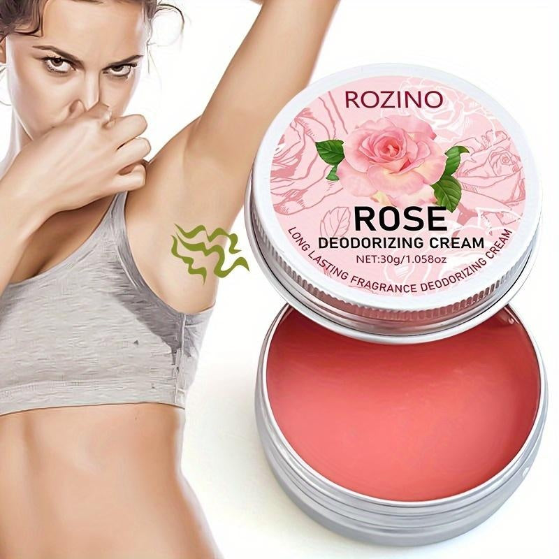 ROZINO Rose Deodorizing Cream - Long Lasting Fragrance Deodorant