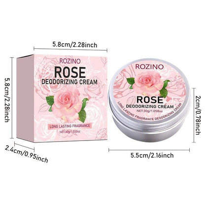 ROZINO Rose Deodorizing Cream | Long - lasting Fragrance, Say Goodbye to Odors, Awaken Confident Charm
