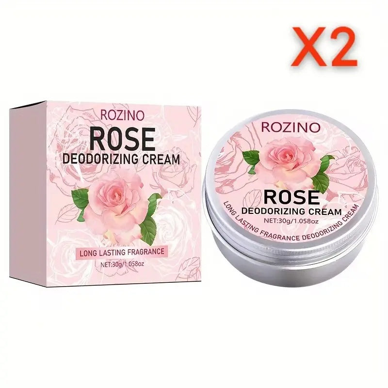 ROZINO Rose Deodorizing Cream - Long Lasting Fragrance Deodorant