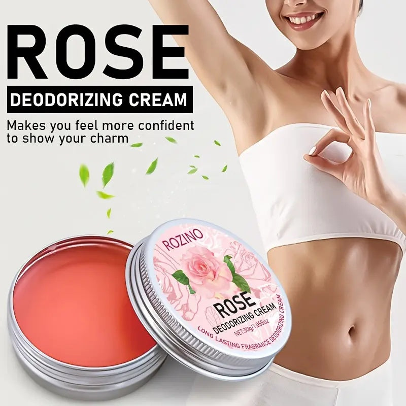 ROZINO Rose Deodorizing Cream - Long Lasting Fragrance Deodorant