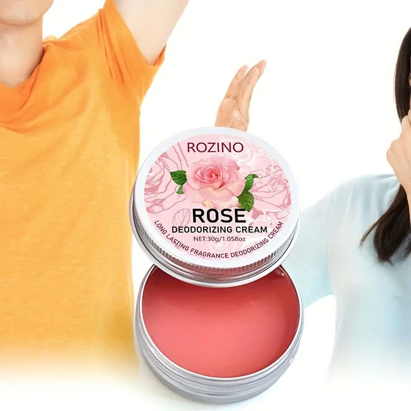 ROZINO Rose Deodorizing Cream - Long Lasting Fragrance Deodorant