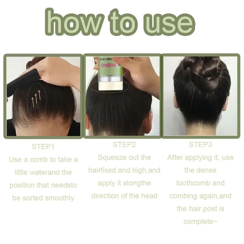 Rozino Rosemary Mint Hair Wax Stick 75g - Frizz Control & Long Lasting Hold