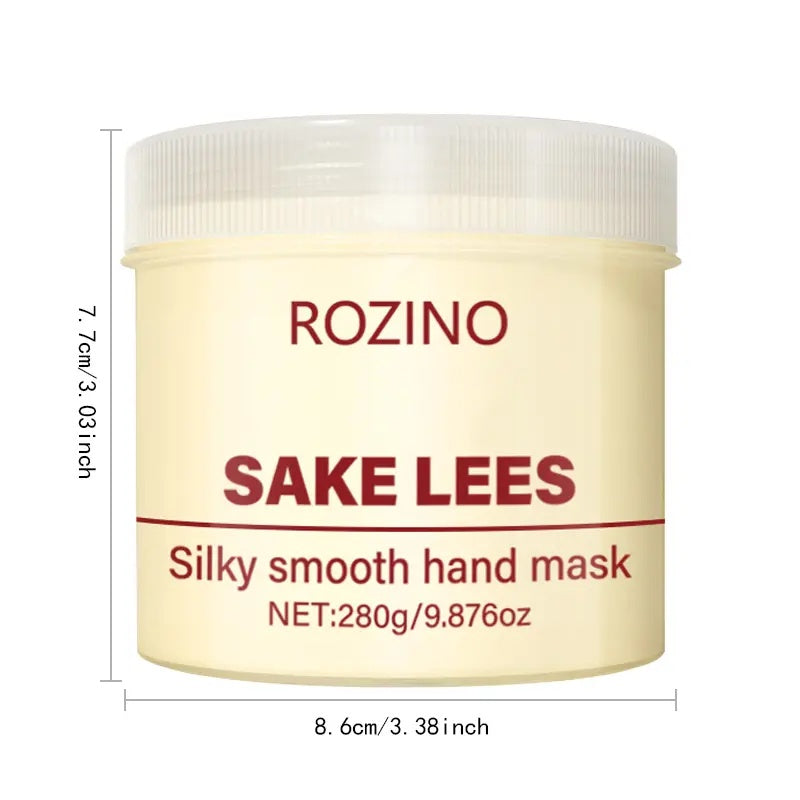 ROZINO Sake Lees Hand Mask - Moisturizing Hand Care Treatment, 280g