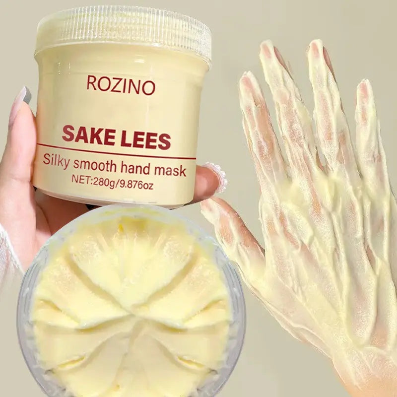 ROZINO Sake Lees Hand Mask - Nourishing & Moisturizing Treatment, 280g