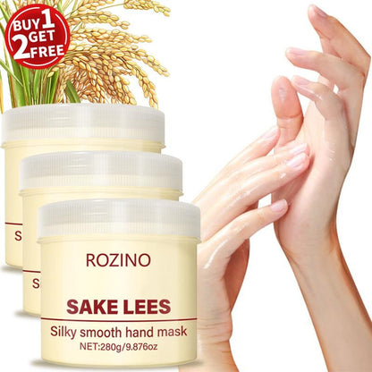 Rozino Sake Lees Silkysmooth Hand Mask - 280g Silky Smooth Formula for Hand Skin Care & Moisturization