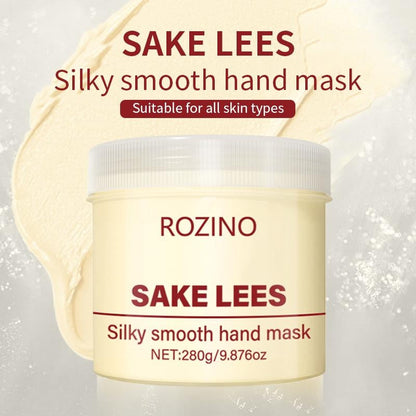 Rozino Sake Lees Silkysmooth Hand Mask - 280g Silky Smooth Formula for Hand Skin Care & Moisturization