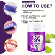 Rozino Snow Tooth Powder - 7-Day Teeth Whitening, Mint Flavor, 80ml