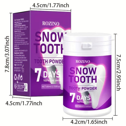 Rozino Snow Tooth Powder: 7 - Day Teeth Whitening for a Snow - White Smile