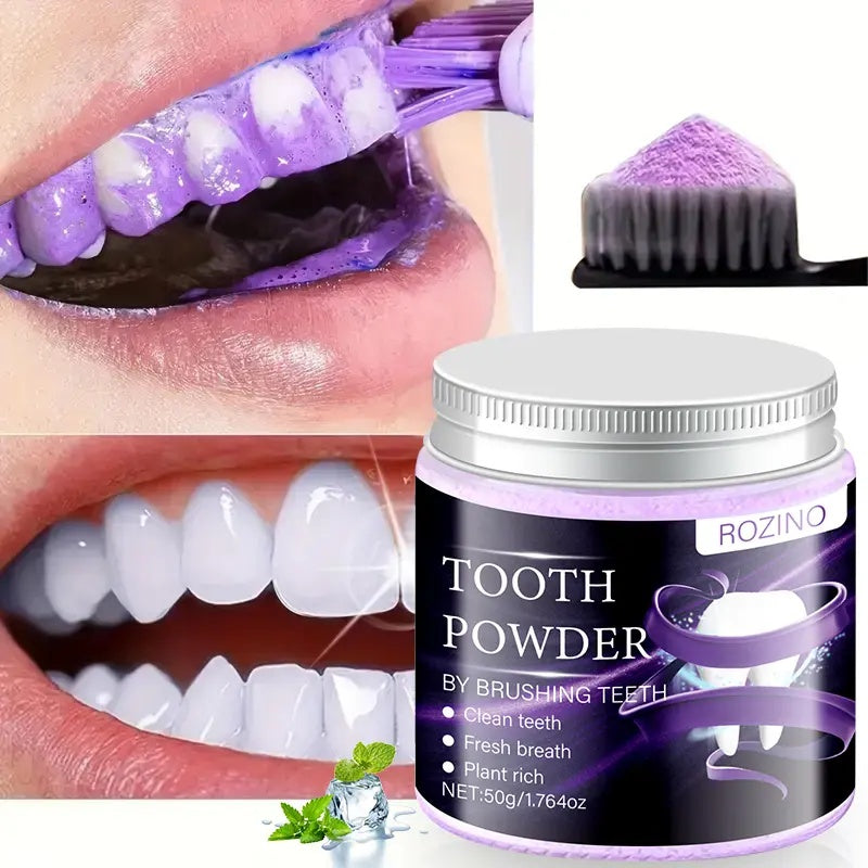 ROZINO Natural Tooth Powder - Fresh Breath & Clean Teeth, 50g