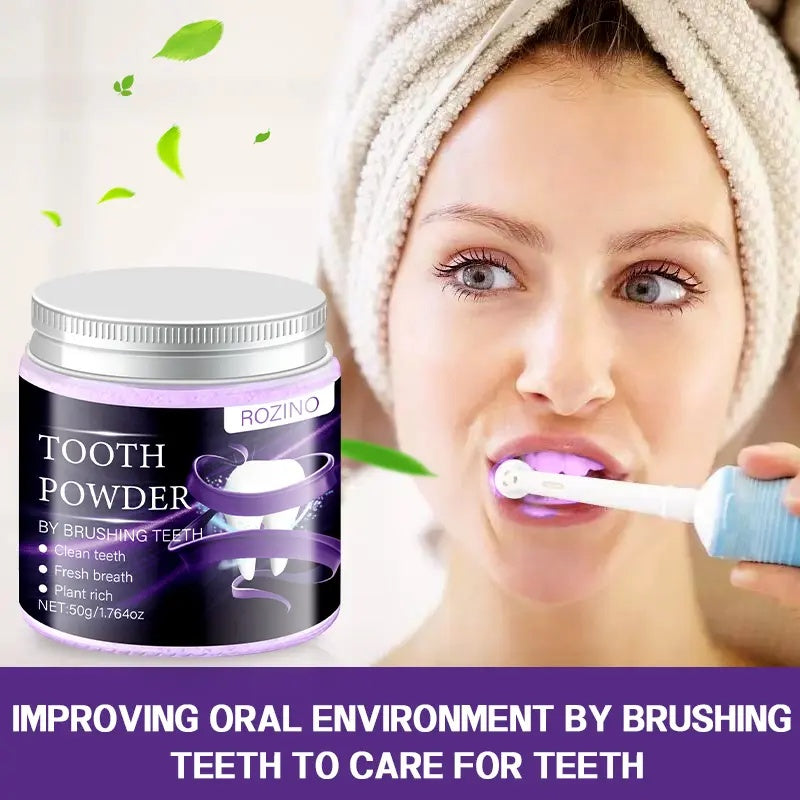 ROZINO Natural Tooth Powder - Fresh Breath & Clean Teeth, 50g