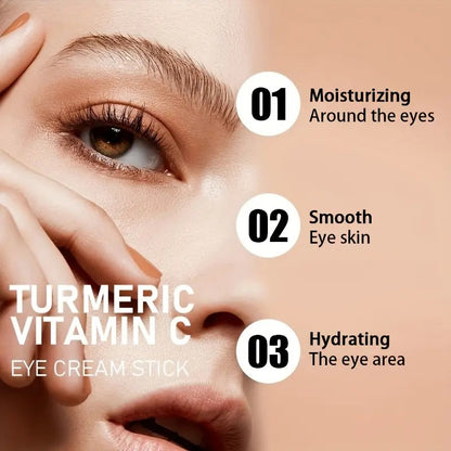 ROZINO Turmeric Eye Cream Stick: 24/7 Hydration + Glow! Advanced Firming & Wrinkle-Reducing, Restores Elasticity, Lifts Contours, Plumps Skin & Fades Fine Lines