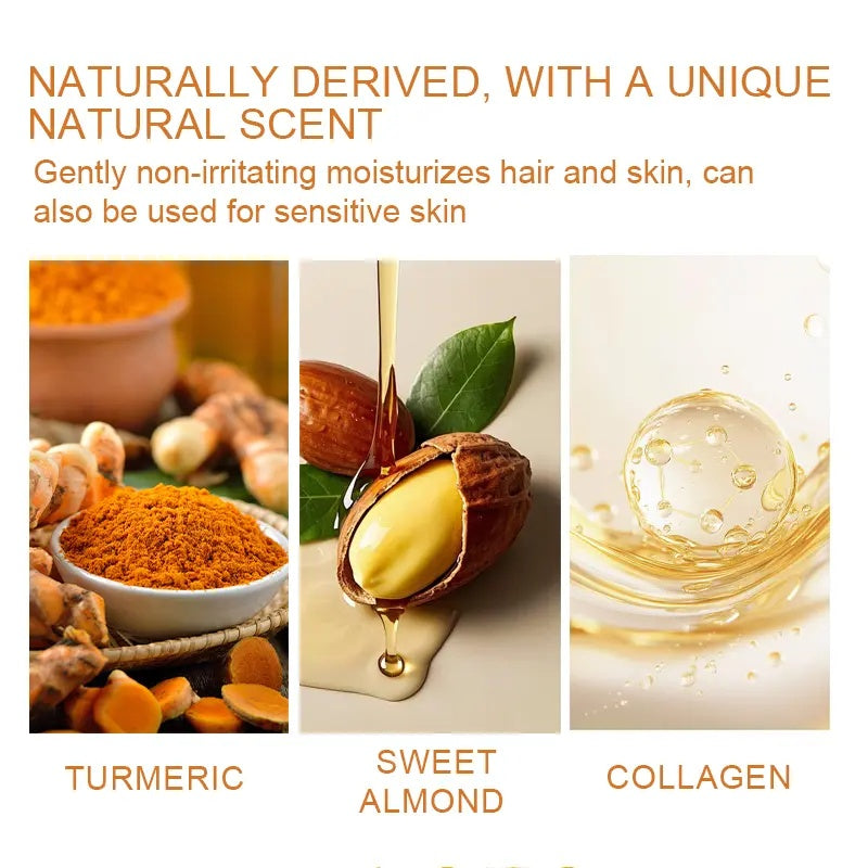 Rozino Turmeric Body & Massage Oil - Natural Skin Care Formula, 100ml