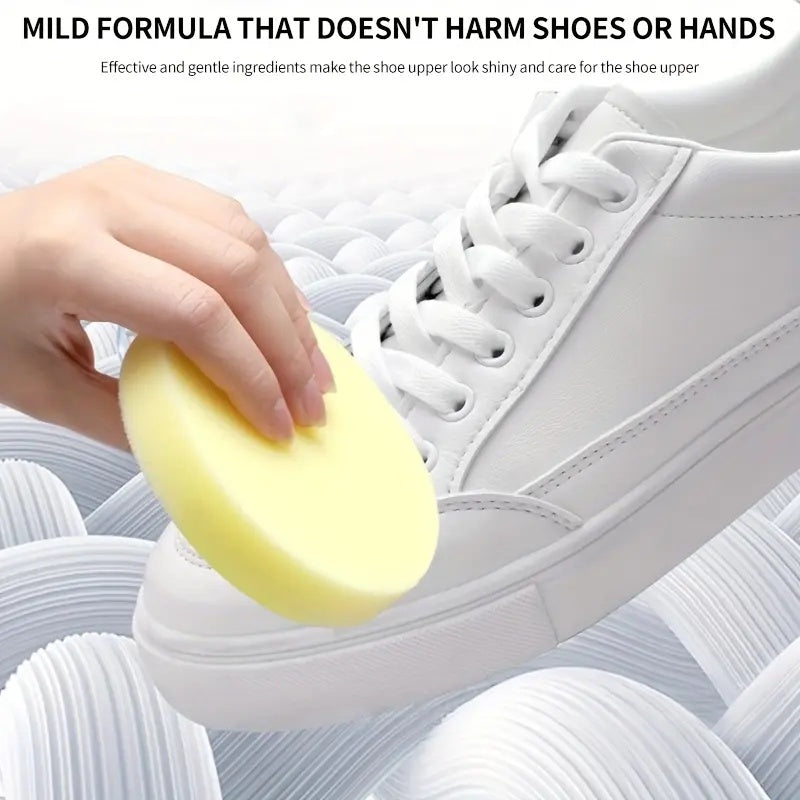 ROZINO White Shoe Cleaner - Water-Free Stain Removal & Brightening, 120g