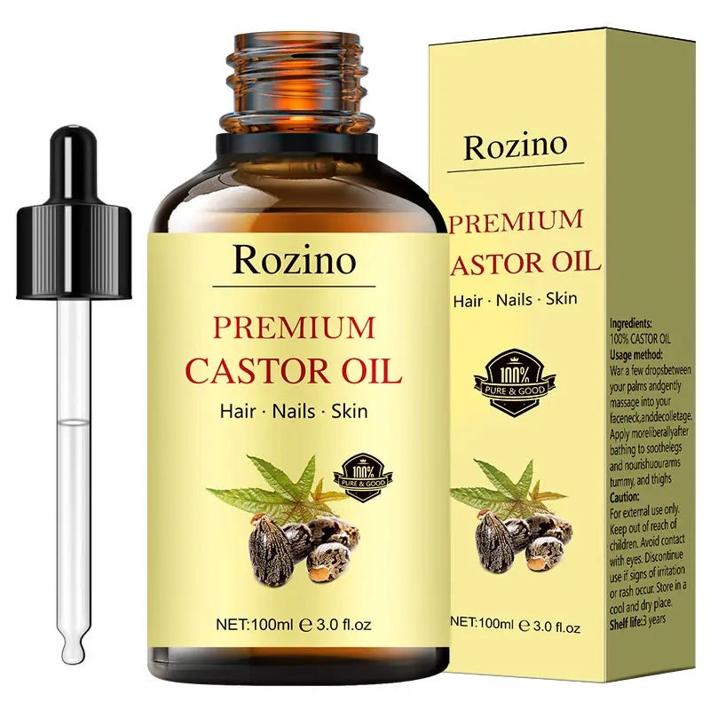 Rozino Premium Castor Oil for Beauty & Body Care