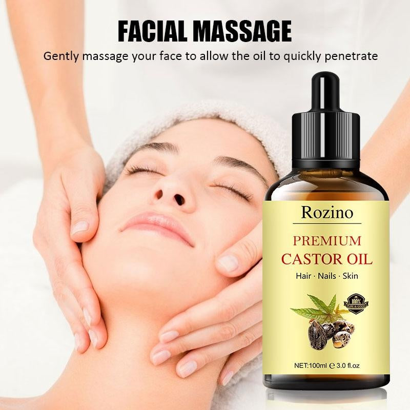 Rozino Premium Castor Oil for Beauty & Body Care