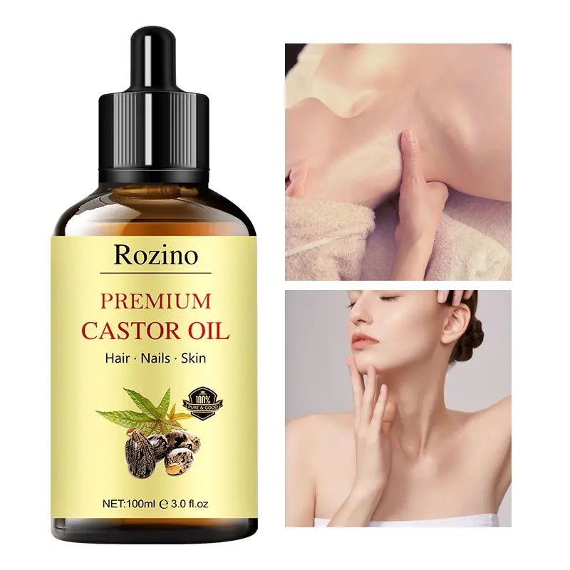 Rozino Premium Castor Oil for Beauty & Body Care