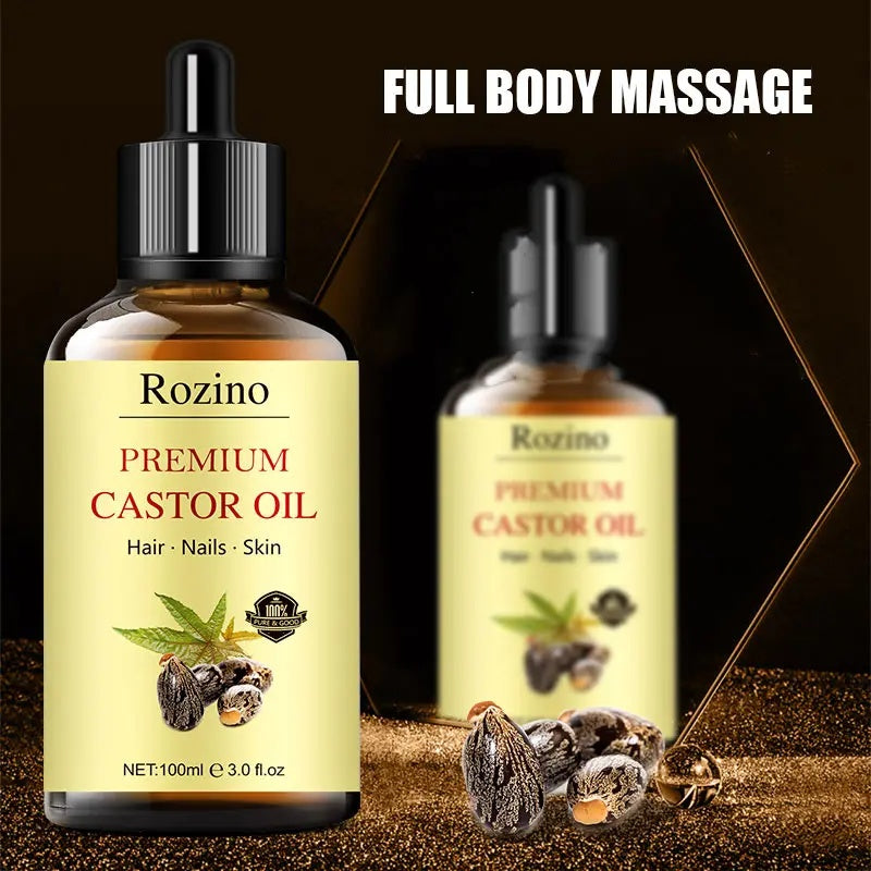 Rozino Premium Castor Oil for Beauty & Body Care
