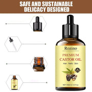 Rozino Premium Castor Oil for Beauty & Body Care