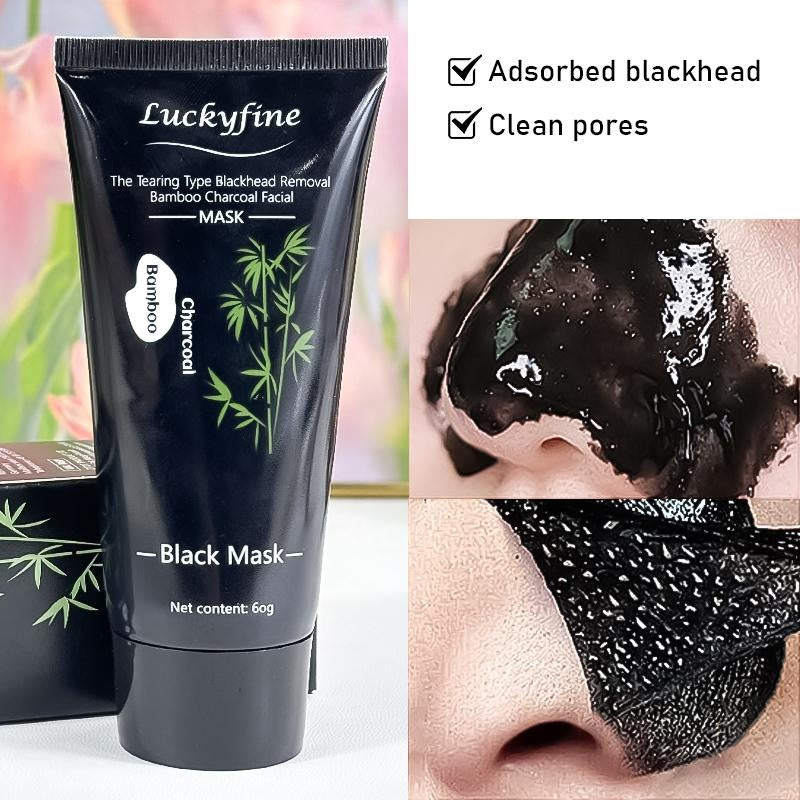 ROZINO Bamboo Charcoal Peel-Off Facial Mask - Blackhead Remover & Pore Cleanser, 60g
