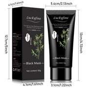 ROZINO Bamboo Charcoal Peel-Off Facial Mask - Blackhead Remover & Pore Cleanser, 60g