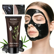ROZINO Bamboo Charcoal Peel-Off Facial Mask - Blackhead Remover & Pore Cleanser, 60g
