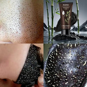 ROZINO Bamboo Charcoal Peel-Off Facial Mask - Blackhead Remover & Pore Cleanser, 60g