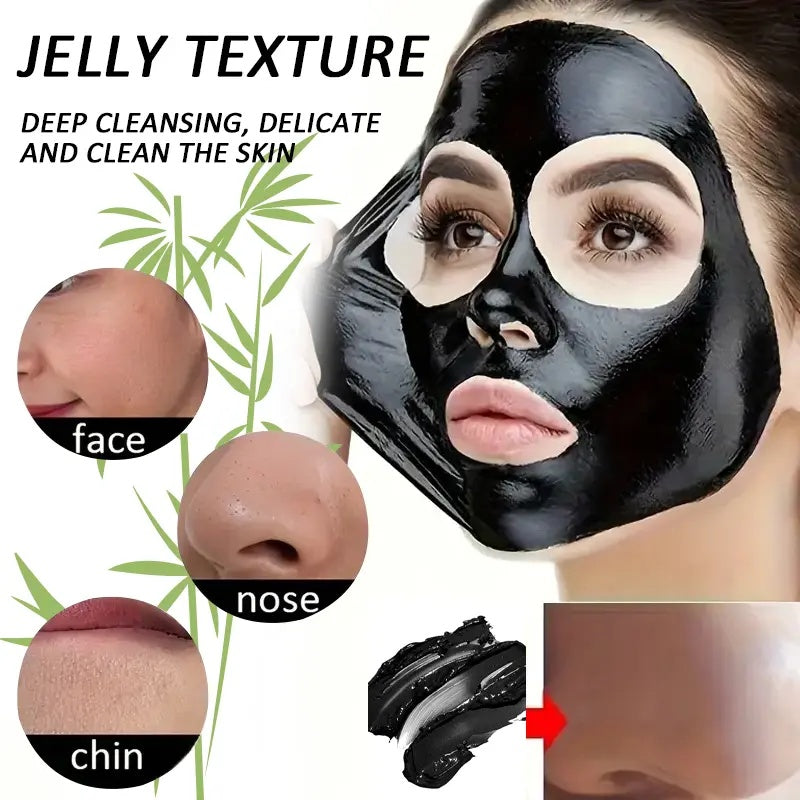 ROZINO Bamboo Charcoal Peel-Off Facial Mask - Blackhead Remover & Pore Cleanser, 60g