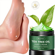 ROZINO Tea Tree Oil Foot Cream & Warming Cream Set - 2 Pack for Dry Cracked Feet
