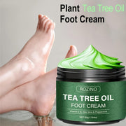 ROZINO Tea Tree Oil Foot Cream & Warming Cream Set - 2 Pack for Dry Cracked Feet