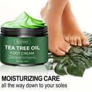 ROZINO Tea Tree Oil Foot Cream & Warming Cream Set - 2 Pack for Dry Cracked Feet