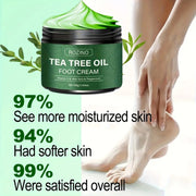 ROZINO Tea Tree Oil Foot Cream & Warming Cream Set - 2 Pack for Dry Cracked Feet