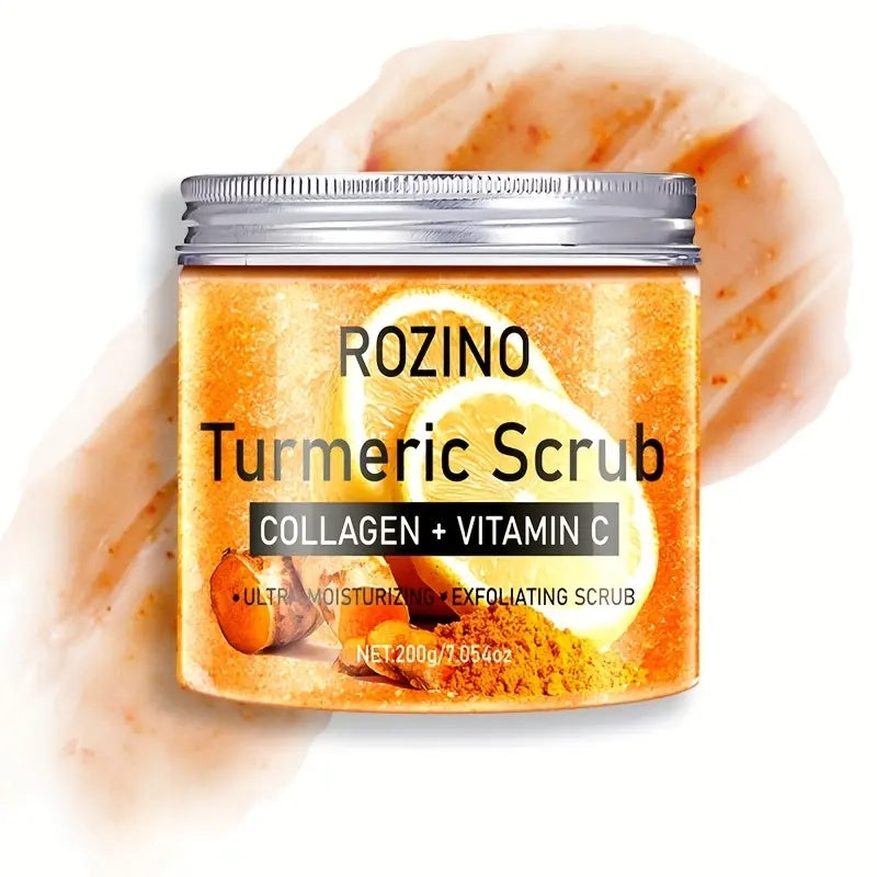 Rozino Turmeric Face Scrub with Collagen & Vitamin C - Moisturizing & Exfoliating