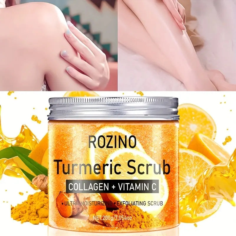 Rozino Turmeric Face Scrub with Collagen & Vitamin C - Moisturizing & Exfoliating