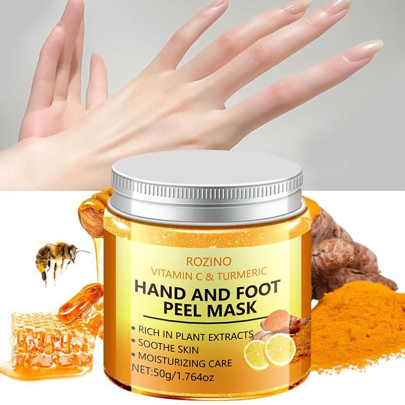 ROZINO Vitamin C & Turmeric Hand and Foot Masks - Exfoliating Moisture Care