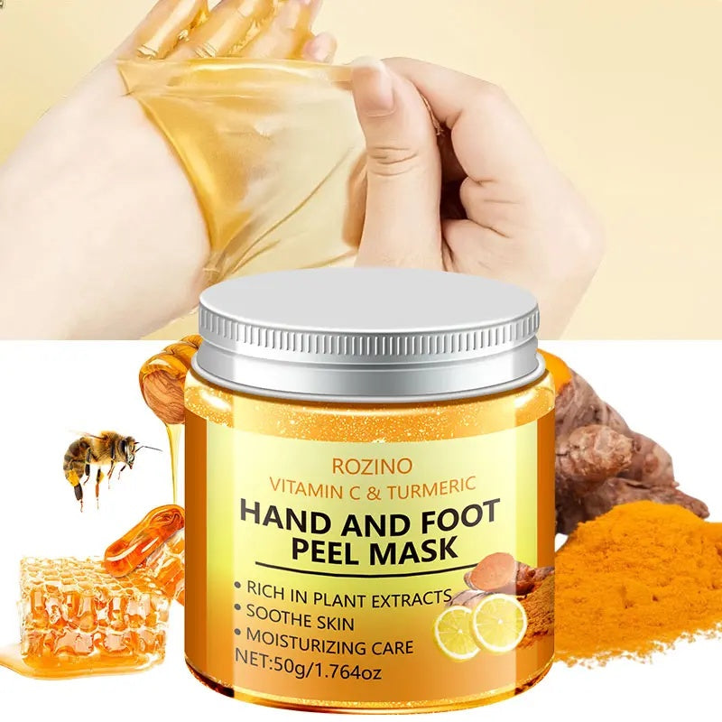 ROZINO Vitamin C & Turmeric Hand and Foot Masks - Exfoliating Moisture Care