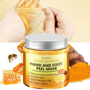 ROZINO Vitamin C & Turmeric Hand and Foot Masks - Exfoliating Moisture Care
