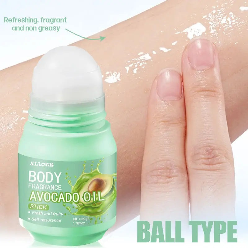 XIAOKS Avocado Oil Body Fragrance Stick - 50g Long-Lasting Scented Deodorant
